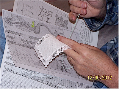 Bander cross stitching