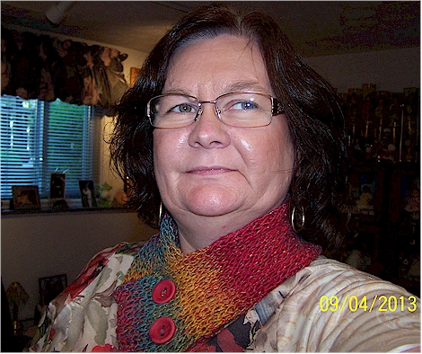 me modeling the pidge scarf