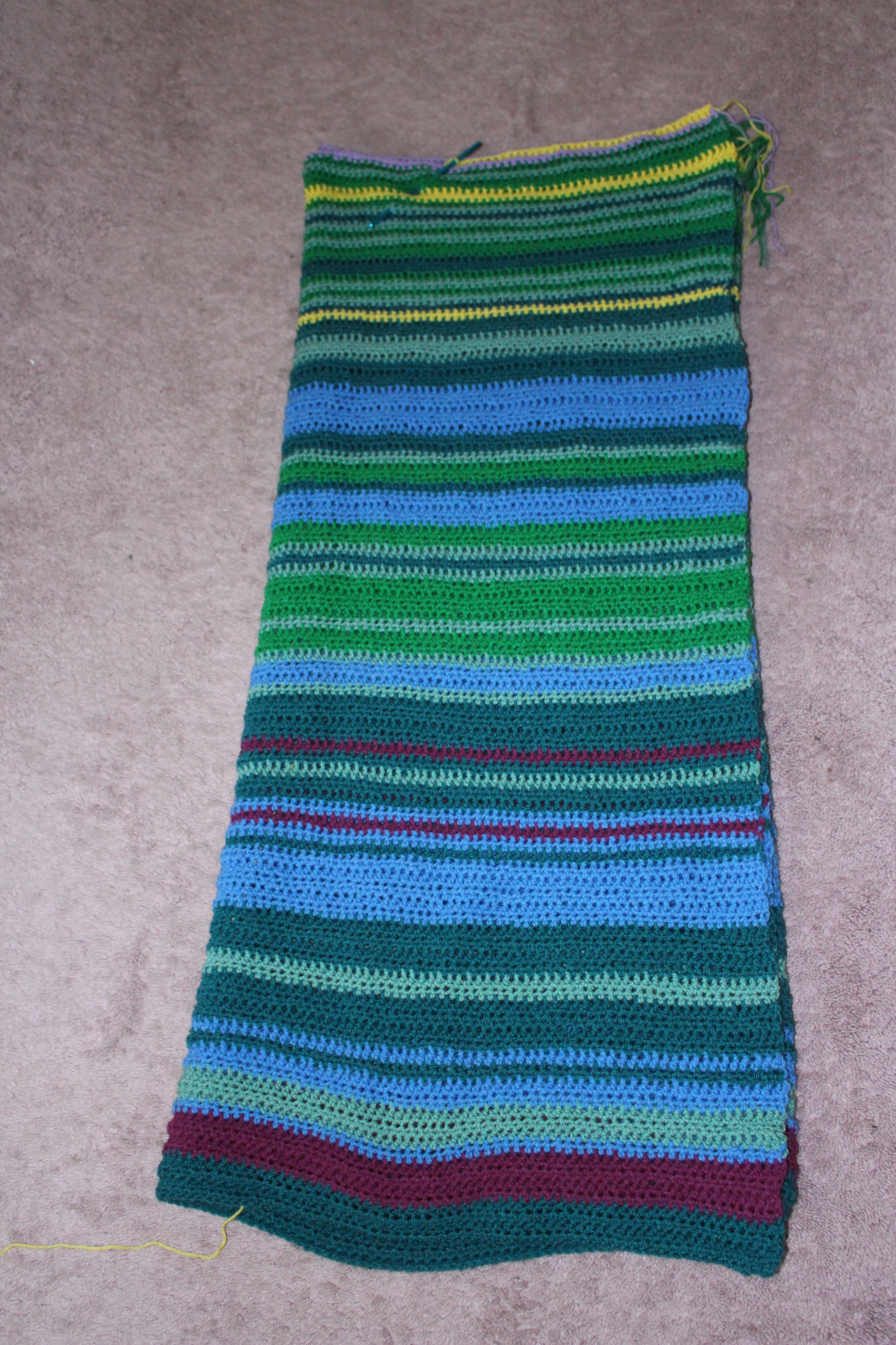 Temperature blanket progress