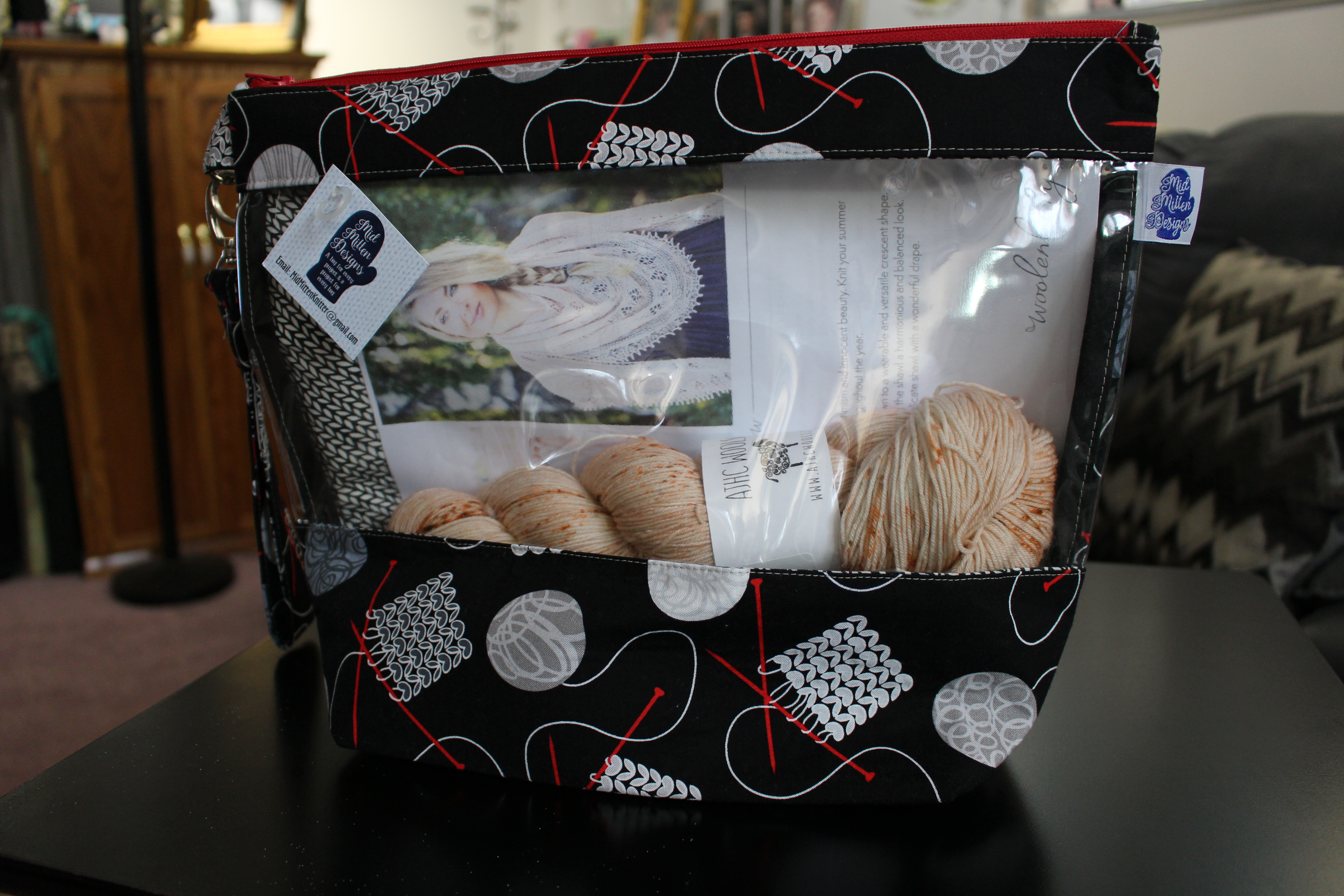 New yarn stash and shawl pattern