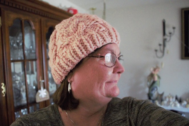 Me wearing my new hat