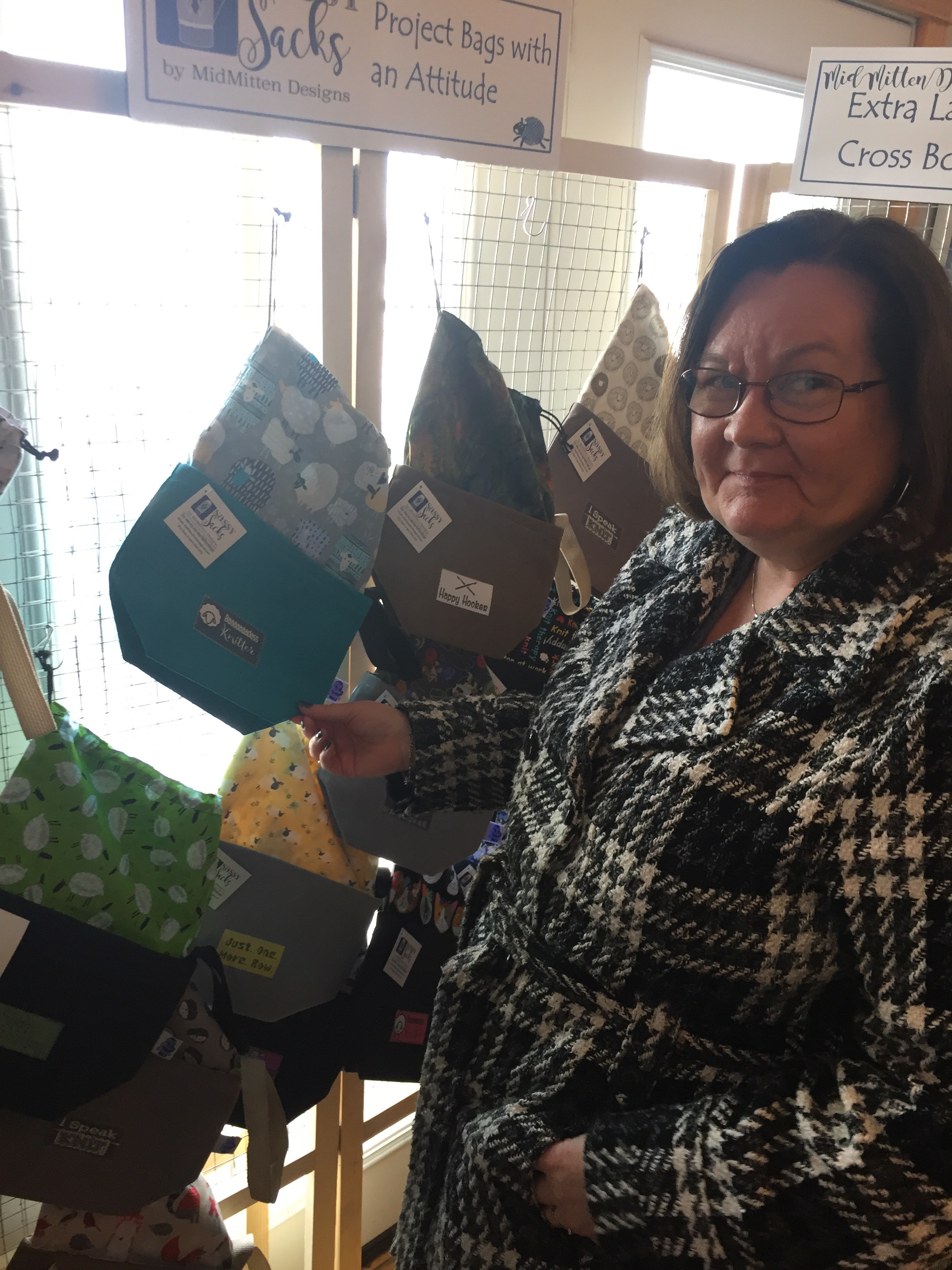 Me at Midmitten Bags booth