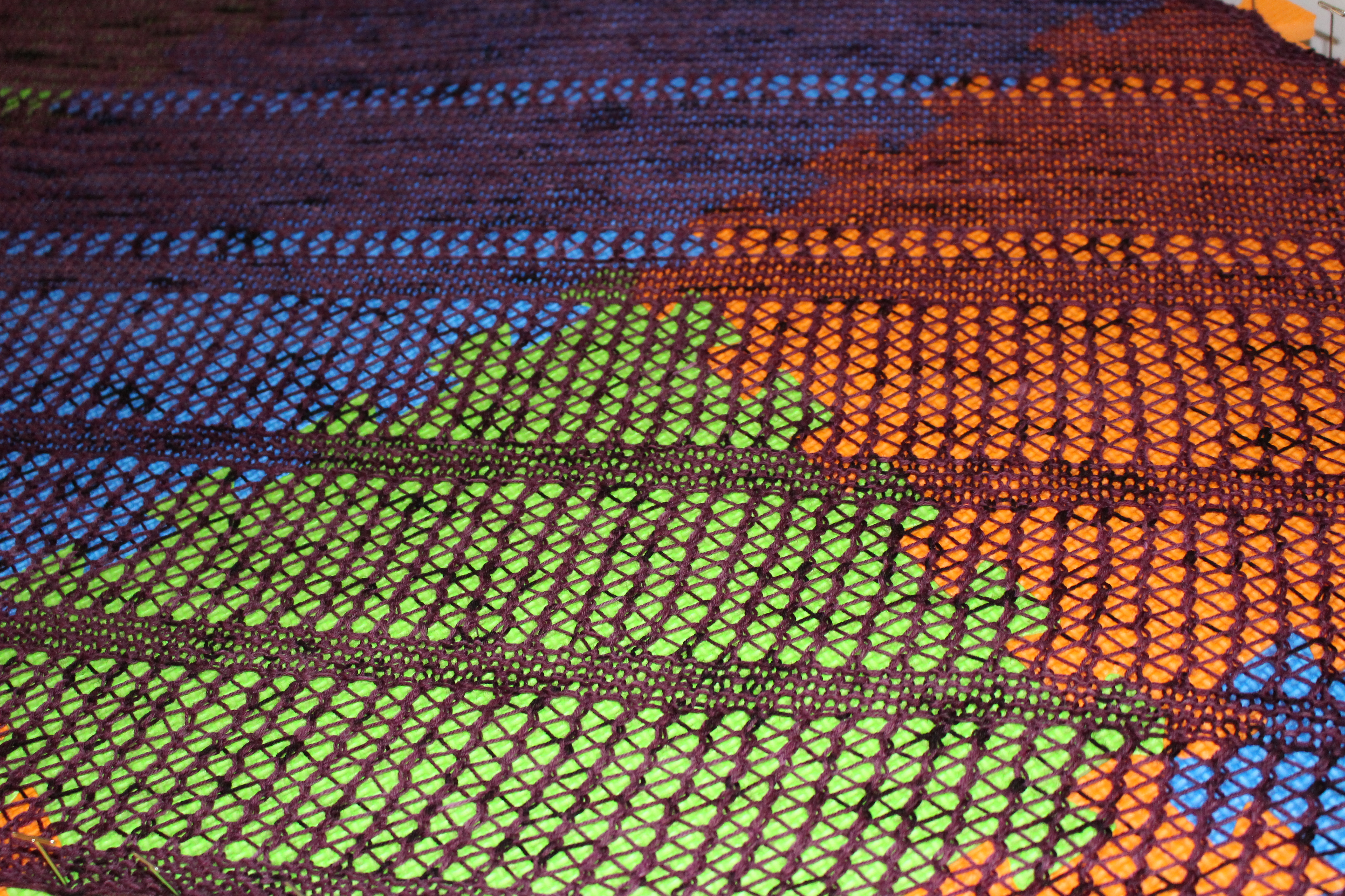 wating for spring shawl blocking