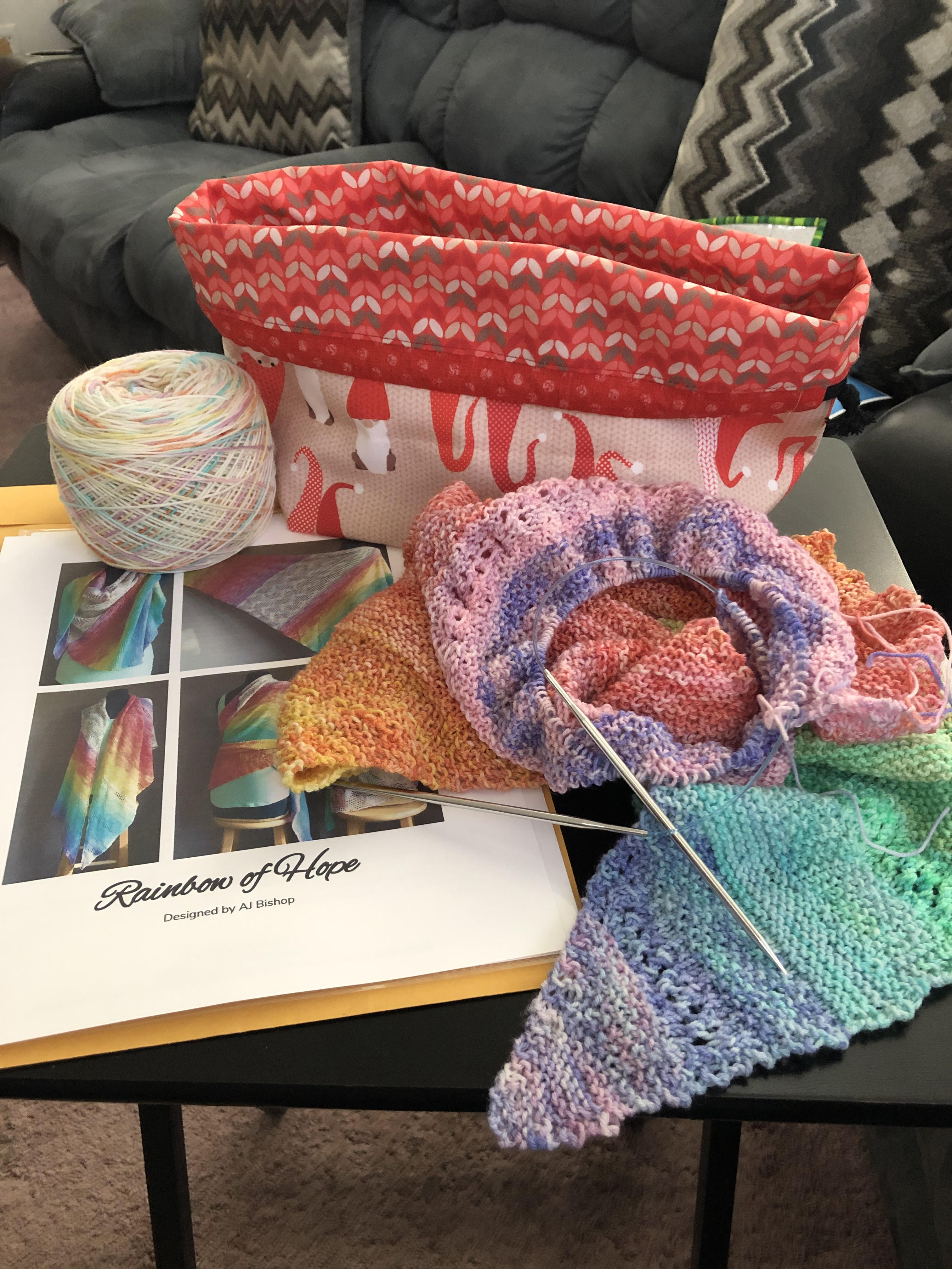 advent shawl progress