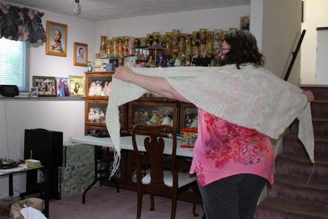 Birds of a feather shawl 2