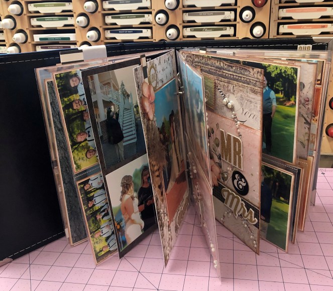 inside of wedding album